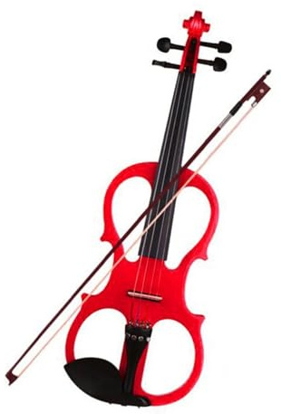 Geige 4/4 Größe Elektrische Violine Voll Linde Geige(RED SET)