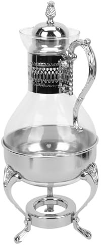 ARTIBETTER cafetera calentada lata cafe accesorios cafe jarra de café coladores de té para té suelto tetera japonesa oro tetera de la tarde tetera de vidrio calentable Aleación de zinc Silver