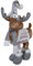 itsisa XL Elch mit Teleskopbeinen (77-97 cm) im Winteroutfit - Weihnachtsdeko, Winterdeko, Advent, Dekoration Weihnachten