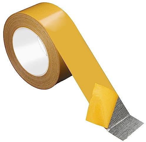 Heavy Duty Strips High Adhesive Strength Mesh Double Sided Duct Tape 20m Yellow Strong Adhesive Tape (A, S)