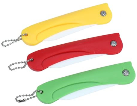 Garneck 3st Keramik Faltbar Schälmesser Obstschneider Aus Keramik Keramikmesser