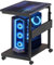 RayLove 2 Schicht CPU Ständer Höhenverstellbarer Computer Tower Ständer, ATX-Gehäuse CPU Halter, unter Schreibtisch Drucker Cart mit Rollen und Maus Pad
