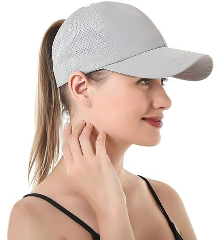 Coubeau Damen Schnelltrocknende Baseballkappe - Verstellbare Damen Sportkappe, Laufkappe mit Belüftungslöchern, Fitnesskappe, Frühlings- und Sommer-Baseballkappe ist Nicht stickig