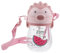 PERSELOSO 1 Taza De Pajita Para Bebé Con Cordón Tetera De Dibujos Animados Para Niños Y Niñas Taza Infantil De 240 Ml Y