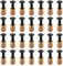 28 piezas de inserción roscada de madera, tornillos, tornillos de cabeza plana y tuercas atornillables, insertos de rosca, para muebles de madera, conectores de perno de madera, con 2 llaves