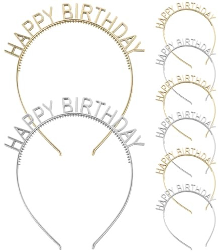 OATIPHO 10 Pièces Bandeaux Joyeux Anniversaire Bandeau De Fête Léger Pour Cheveux Accessoire Anniversaire Cheveux Pour Célébration Noël Festivals Cadeau Pour Famille Et Amis