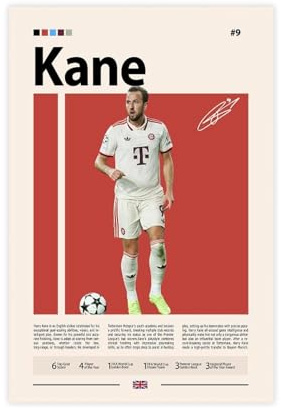 NFDVFHFRQ Harry Kane Leinwand-Poster, Wandkunst, Dekordruck, Bild Gemälde für Wohnzimmer, Schlafzimmer, Dekoration, 30 x 45 cm
