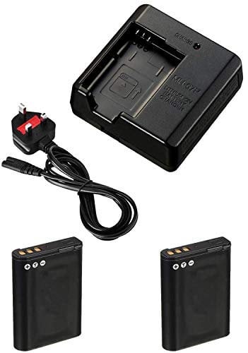 AAA PRODUCTS Battery Charger and 2Pcs Battery for Nikon COOLPIX B700, P600, P610, P900 and S810c Digital Camera - Replacement for Nikon Charger MH-67, MH-67P and EN-EL23 Battery