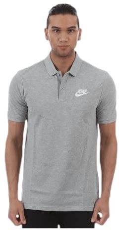 Nike Men's Matchup Polo Shirt - Dark Grey Heather/White, 2X-Large