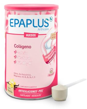 EPAPLUS Arthicare Knochen, Kollagen + Vitamin D + Vitamin K + Kalzium + Silizium, hydrolysiertes Kollagen mit Kalzium und Silizium, sofort auflösendes Vanillearoma, 30-Tage-Behandlung, 383 g