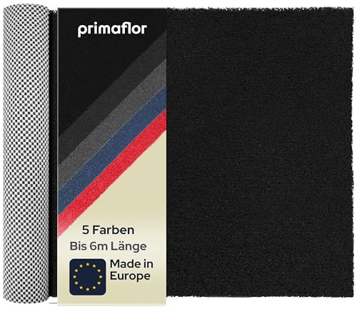 Primaflor - Ideen in Textil Vinyl-Schlingen-Matte Lorenzo - 1,20m x 4,00m, Schwarz, rutschfeste, Wasserdurchlässige, Hygienische Beckenumrandung, Spaghetti-Schmutzfang-Läufer für Nasszonen