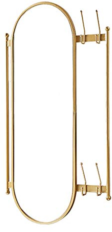 Mirror Türspiegel mit Haken Spiegel ganzkörperspiegel mädchen badezimmerspiegel wandbehang montagespiegel bekleidungsgeschäft multifunktions wandspiegel 98x52cm