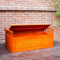 BIRCHTREE Wooden Garden Bench 2 Seater Storage Box with Lid Cushion Outdoor Patio Deck Furniture Container Trunk BT-WGB04 Natural