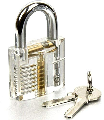 Cerrajero Herramienta Lock Picks Transparente Práctica Candado Cerrajero Abridor Herramientas (C)