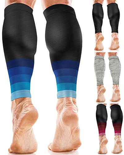 aZengear Mangas de Compresión para Pantorrillas Hombres y Mujeres, Medias Compresivas, Calcetines de Soporte para Deporte, Correr (S/M)