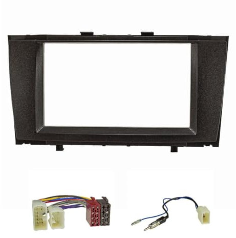 tomzz Audio 2455-063-1 Doppel DIN Radioblende Set kompatibel mit Toyota Avensis T27 2008-2018 schwarz