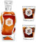Maverton Set Decanter per Whisky in vetro - da 700 ml - incisione personalizzata - Caraffa con 2/4/ 6 bicchieri - idea regalo per il compleanno - per l’ uomo - Esagono floreale