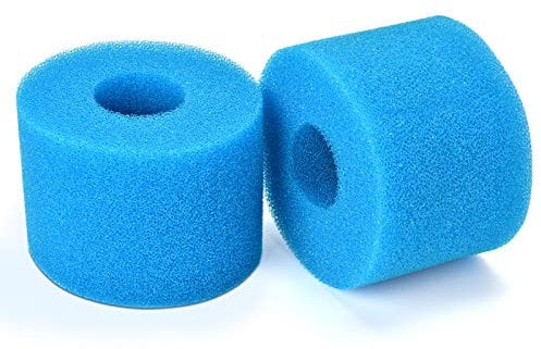 KATELUO 2 Stück Schwimmbad Filter Schaum Schwamm, Filterschwamm Typ S1, Wiederverwendbare Swimmingpoolfilter für Typ S1, Schaum Pool Filter für Pool, Aquarium, Spa