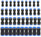 HUAZIZ 40 pezzi Pneumatico Connettore Raccordo Pneumatico connettori per tubo dell'aria raccordi a innesto rapido a innesto Connettori in Plastica per Tubo 6mm 8mm 10mm 12mm