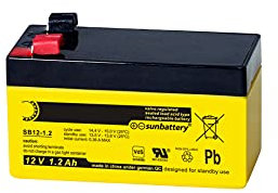 SB12-1,2 SUN Battery AGM Akku Pb 12V 1,2Ah VDS wie MP1,2-12 | ST12001,2