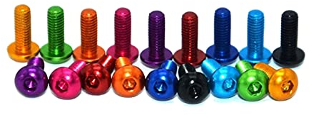 10pcs M3 Aluminiumlegierung Schrauben Sechskant Rundschrauben Schrauben, Titan Farbe, M3X8