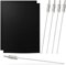 WERTA 5 Stück Grillspieße aus Edelstahl inklusive 2 Stück Grillmatte Auflage- Grill-Spieß für Schaschlik BBQ Skewer und Anti-Haft Grill-Matte
