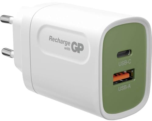 GP Batteries Accessories Smartphones Brand Model 20W USB-A & USB-C Charger Incl. Adapter for EU,CN and UK