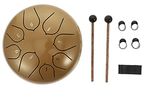 HEALLILY Zunge Drum Set 8 Hinweise Handpan Trommel Percussion Instrument mit SCHL?Gel für Meditation Yoga Anf?nger 6 Zoll