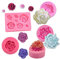 Sipiris 5 Moldes de Flores para Tartas - Silicona 3D para Fondant, Jabón y Manualidades - Rosas