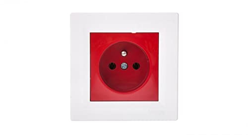 ASFORA Prise simple avec/u rouge et blanc EPH2800421 DESIG3606480525971