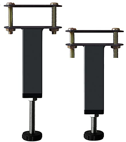 KUSRUP Bettgestell Stützfuß, Bettbeine, Unterstützung Füße für Möbel, verstellbare Bettfüße, einziehbar, Metall, für Bett, für Bettgestell,2 Stück(20 cm-27 cm)