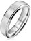 JEROOT Titan Magnetischer Ringe, 5mm Silber Magnetring Herren Damen, Magnetische Rings Polierter Lifestyle-Ring Starker Magnet (3500 Gauss)