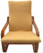 Dorian Home Kissenbezug für Poang-Sessel, aus elastischer Stricktechnik, praktischer Bezug, maschinenwaschbar, bügelfrei (Ocker)