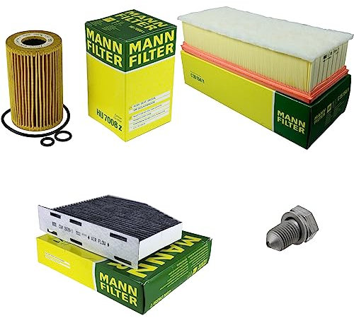 EISENFELS Filter Set Inspektionspaket erstellt mit MANN-FILTER Ölfilter HU 7008 z, Luftfilter C 35 154/1, Innenraumfilter CUK 2939/1, Verschlussschraube