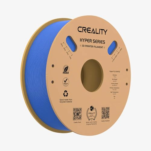 Creality PLA-Filament Hyper,1.75mm Durchmesser für 600mm/s Hohe Druckgeschwindigkeit,+/-0.03mm Maßgenauigkeit für Hochpräzises Drucken, Hohe Liquidität und Schnelle Abkühlung für K1 K1 Max K1C(Blau)