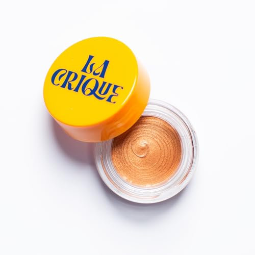 La Crique – Creme- Lidschatten & Highlighter – mit Hyaluronsäure + Ringelblumenblüte – leichtes Creme Make-up und Hautpflege – 99% Nat. Inh. – Veganes Make-up – 03 Bronze
