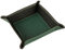modamoda de - K01 - Dekoschale Taschenleerer Ablage aus Echtleder 16x16x4 cm, Farbe:Opalgrün