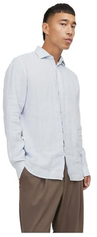Jprblaparker Linen Stripe Shirt L/S Ln