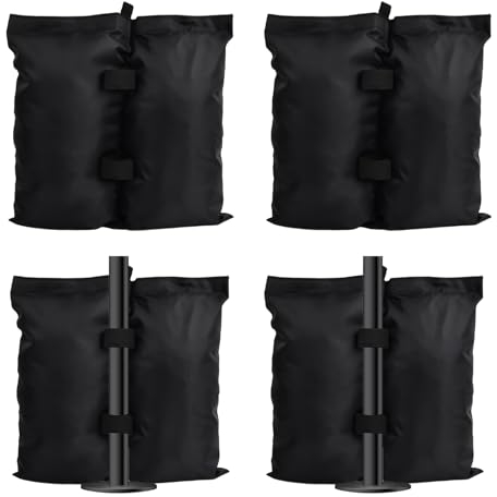 Dibotell 4 Pezzi Sacchi di Sabbia, 600D Oxford Sacchi di Sabbia di Peso, Pesi Padiglione Sacchi Di Sabbia, Resistente a Doppia Cucitura Sacchi Di Sabbia Peso Borse per Tenda Pop up Gazebo Ombrelloni