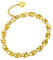 Four Leaf Bracelet, Vintage Gold Plated Adjustable Chain for Women, Elegant Shamrock Charm Jewelry for Weddings and Parties
