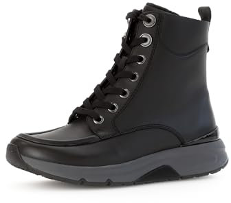 Gabor Damen Schnürstiefeletten, Frauen Stiefeletten,reißverschluss,Boots,Stiefel,Bootee,Booties,halbstiefel,schwarz (Micro),38 EU / 5 UK
