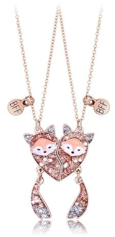 RDNKVB 2 pièces Amitié Pendentif Collier Ensemble, Meilleur Ami Cadeau d'anniversaire BFF