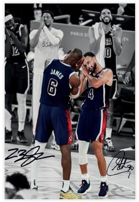GJHTQLP LeBron Poster James Steph Curry, Poster, Leinwandposter, Wandkunst, Dekordruck, Bild Gemälde für Wohnzimmer, Schlafzimmer, Dekoration, 30 x 45 cm