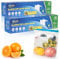 ENGHEK 56PC Large Zip Lock Bags, Reusable Freezer Bag over Quart/1L, Clear Food Storage Slider Sandwich Bags with Expandable Bottom, BPA-Free Food Bags Zip Seal for Fruits, Vegetables, Meat, Grains