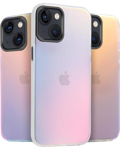 Yojiong Hülle für iPhone 13 (6.1), Glitzer Matte Handyhülle [Farbwechsel-Effekt], stilvolle und Einzigartig, Stoßfest Kratzfeste Schutzhülle, Bunt