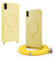 CUZZCASE Coque Compatible avec iPhone X/XS(5.8),Coque Magnétique Compatible avec (MagSafe).Collier pourCorde Silicone Complète Cover de iPhone X/XS(5.8)-Jaune