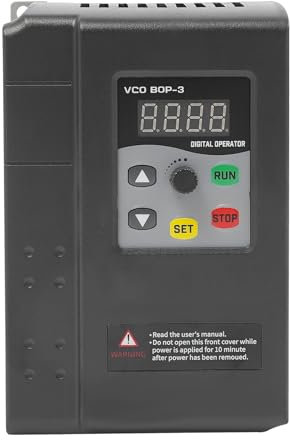 Wulimasun Variateur de Frequence,Régulateur de Fréquence à Conversion Triphasée 380V Convertisseur de Fréquence écran Led,Pour Moteurs Broche,Perceuses,Hvac,Tours 720 (1.5KW 4.1A)