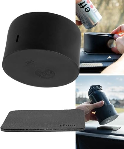 silwy® Universal Magnet-Halter für Dosen, Trinkflaschen, Gläser & Ölflaschen inkl. Nano-Gel-Pad – Sicherer Halt während der Fahrt – Wiederverwendbar & Rückstandslos entfernbar – Perfekt für unterwegs