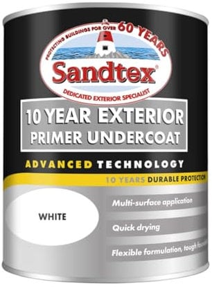 SANDTEX 10 YEAR QD PRIMER UNDERCOAT WHITE 750ML