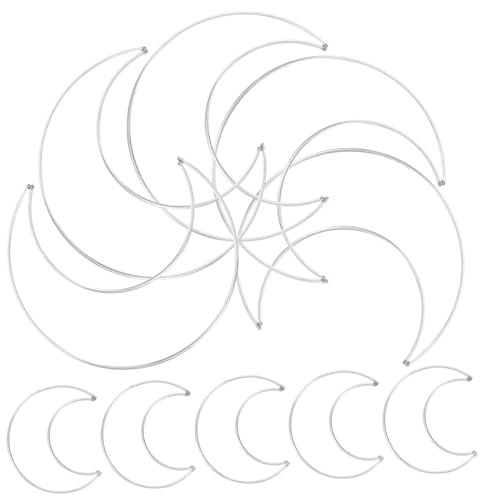 HIAKDOFT 10stücke Teiliges DIY Traumfänger Mondförmige Metallringe Handgefertigt Stabile Bastelringe Für Traumfänger Wanddekoration Und Mandalas